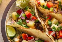 Crispy Air Fryer Fish Tacos with Tangy Slaw and Lime