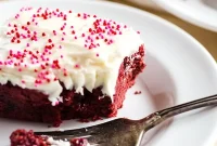 Red Velvet Sugar Cookie Bars Recipe with Cream Cheese Frosting