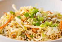 Crispy Asian Cabbage Salad with Ramen Noodles