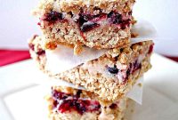 Chewy Cranberry Oatmeal Bars with Maple Glaze