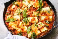 Zucchini Roll-Ups with Dairy-Free Bolognese Sauce