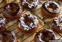 Almond Joy Baked Donuts with Chocolate Glaze and Coconut