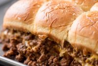 Hawaiian Roll Cheeseburger Sliders Recipe for Game Day