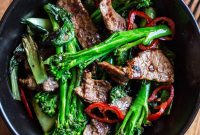 Garlic Beef and Broccolini Stir-Fry with Soy Glaze