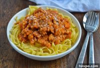 Hearty Lentil Bolognese Sauce Recipe for Pasta