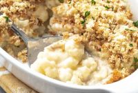 Cheesy Cauliflower Casserole with Crispy Panko Topping
