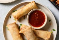 Crispy Chicken Spring Rolls Recipe — Super Flavorful & Crunchy