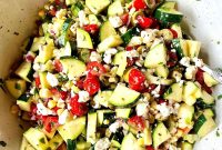 Mediterranean Zucchini Salad with Feta and Lemon Vinaigrette