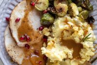 Pomegranate-Cider Pork Loin Roast with Rosemary Smashed Potatoes