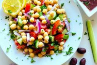 Mediterranean Chickpea Salad with Kalamata Olive Vinaigrette