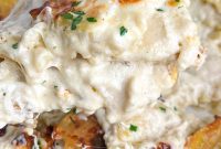 Creamy Baked Chicken Alfredo Casserole Recipe