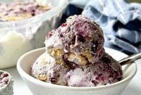 Blueberry Graham Cracker Swirl Ice Cream Recipe