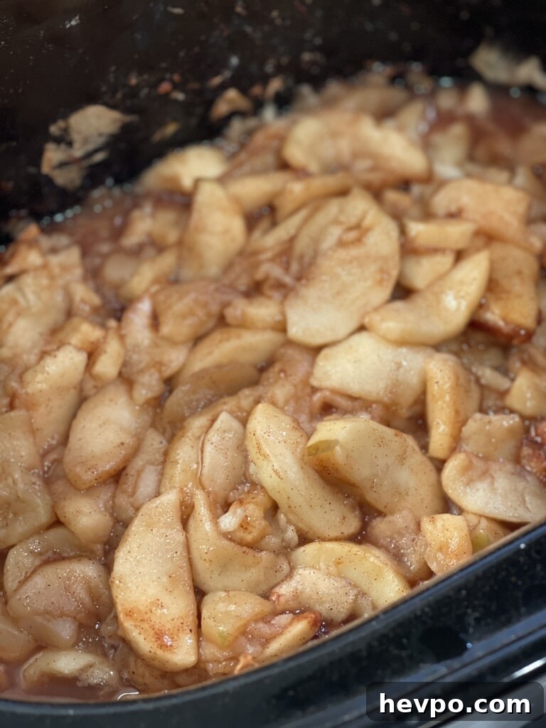 slow cooker apple pie filling