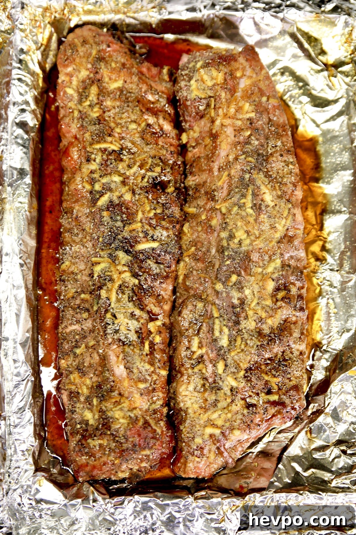 2 racks orange bbq ribs.