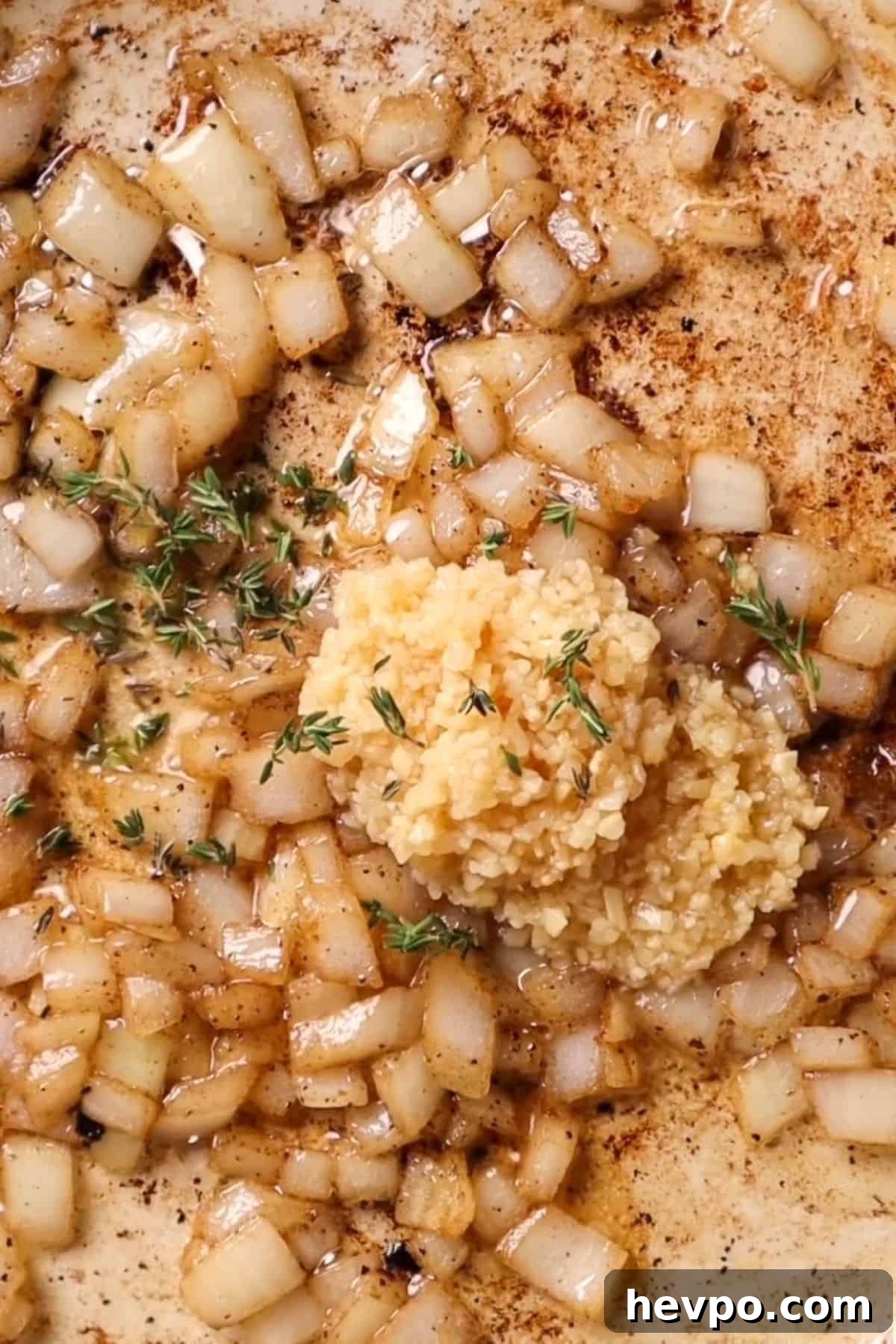 garlic onions and thyme