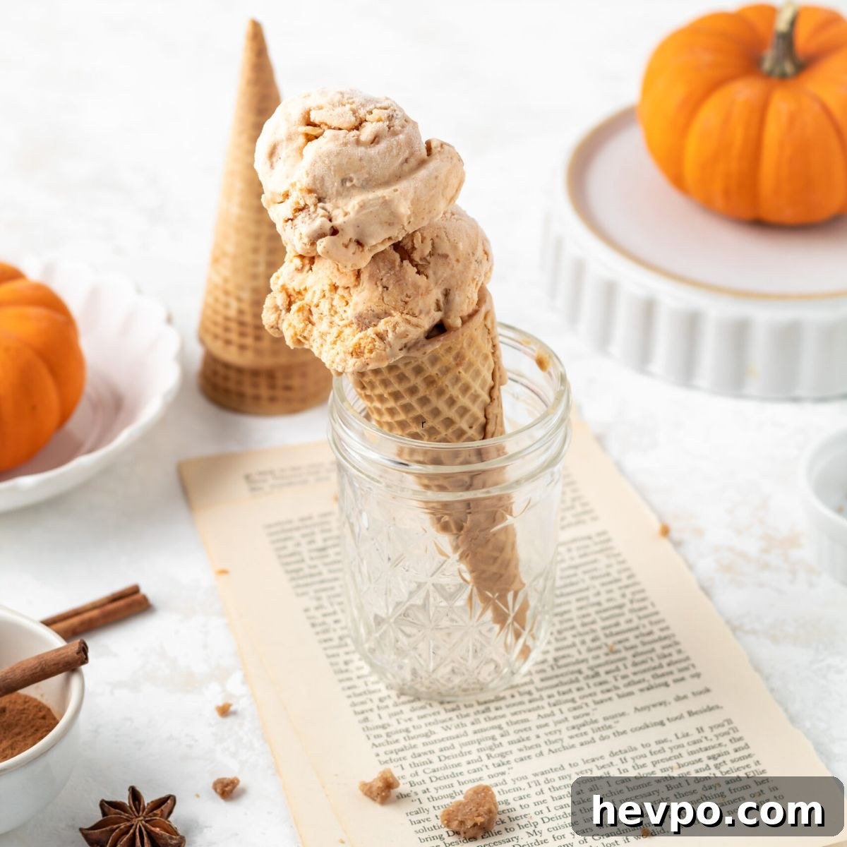 Creamy Pumpkin Ice Cream Recipe for Fall Desserts 2 img 11493 1