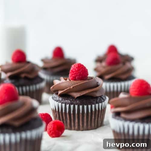 These vegan chocolate banana cupcakes are delicious and moist!