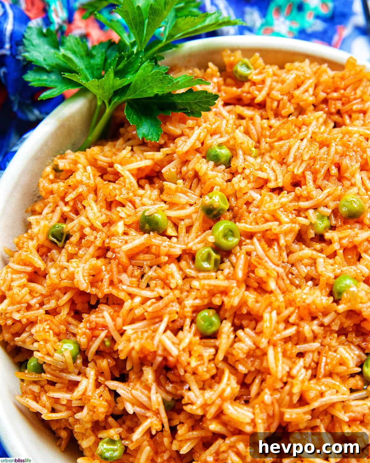 Authentic Vegetarian Mexican Rice Recipe — Flavorful & Simple 3 bowl of Vegetarian Mexican Rice with parsley garnish.