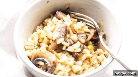 Instant Pot mushroom risotto