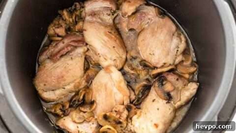 Instant Pot chicken thighs with mushrooms