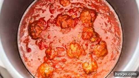 Instant Pot meatballs and sauce