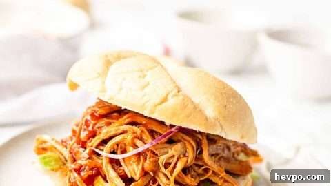 Instant Pot pulled pork sandwich