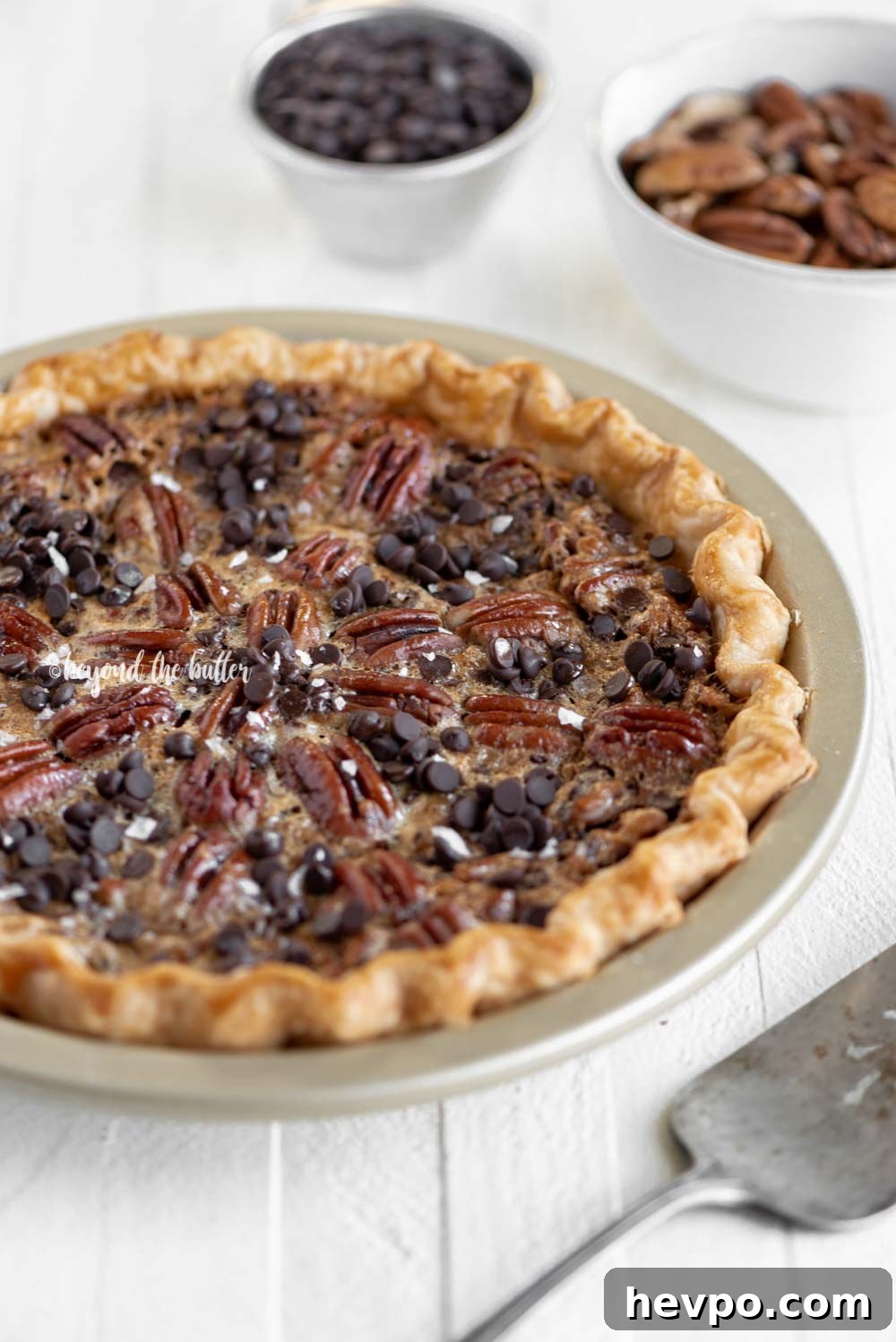 Easy Chocolate Pecan Pie | All Images © Beyond the Butter, LLC