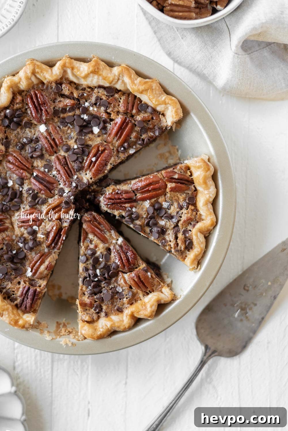 Easy Chocolate Pecan Pie recipe | All Images © Beyond the Butter, LLC