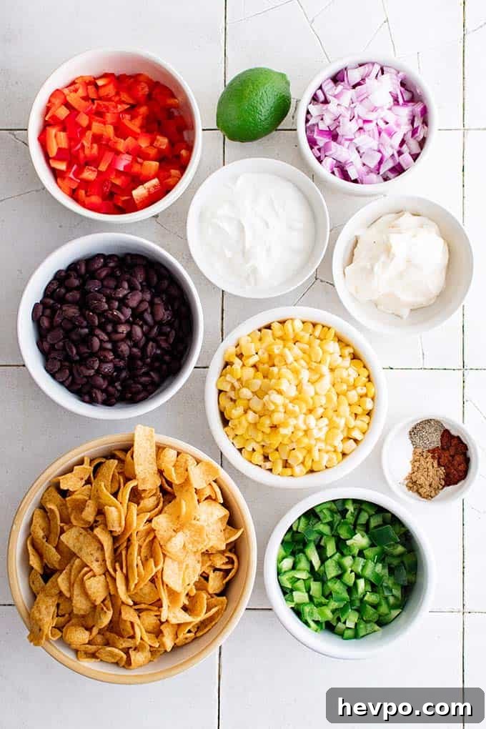 ingredients for fritos corn salad
