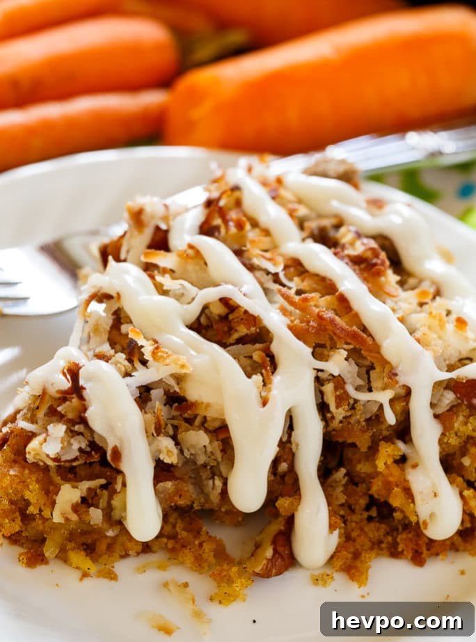 Carrot Coffee Cake Recipe with Spiced Streusel Topping 4 Carrot Coffee Cake with cream cheese glaze