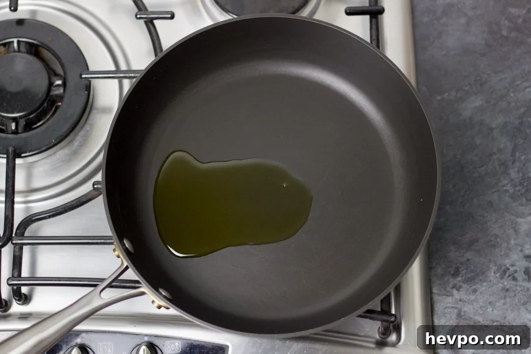 olive oil in a large saucepan (easy spaghetti bolognese)