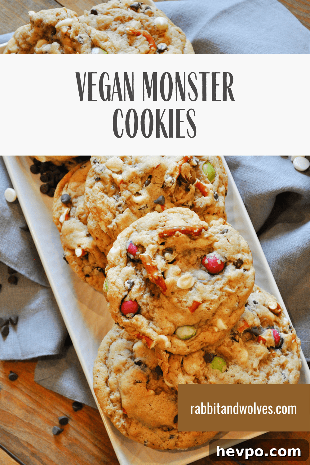 Vegan Monster Cookie Recipe with Oats, Peanut Butter & Chocolate Chips 6 img 16411 6