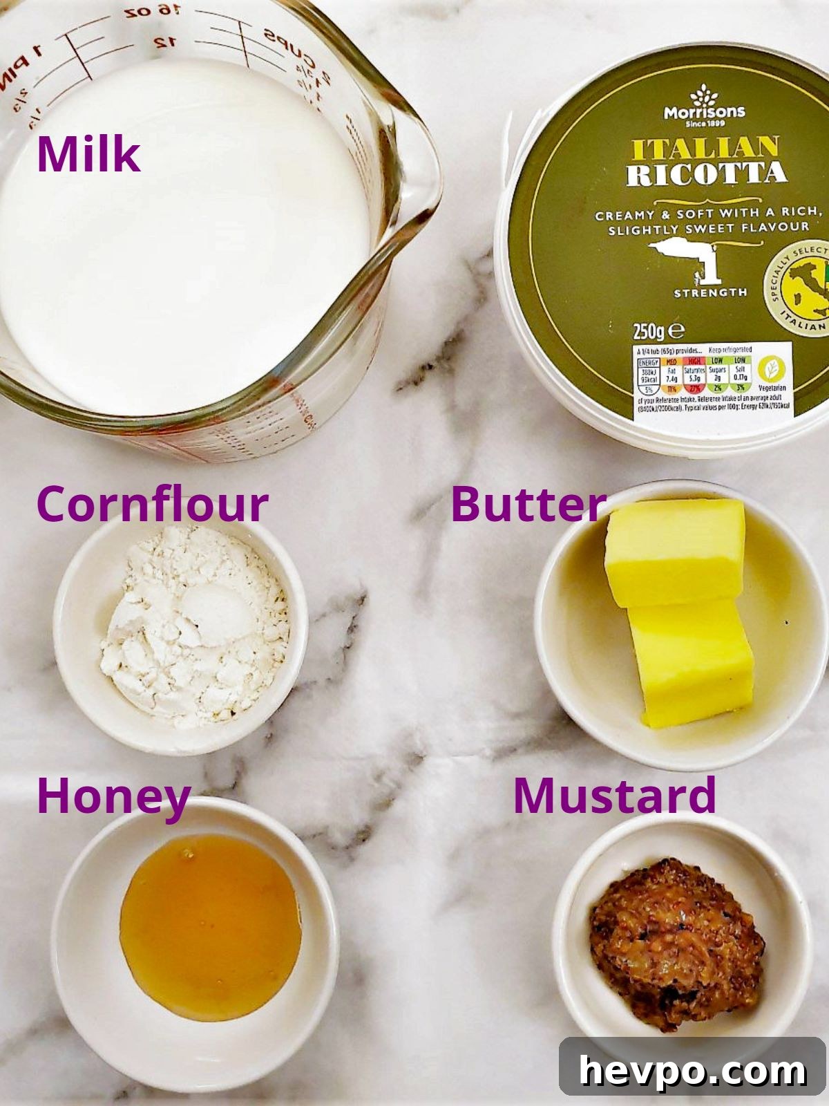 Creamy Honey Mustard Cheese Sauce Recipe 4 Ingredients for honey mustard sauce.