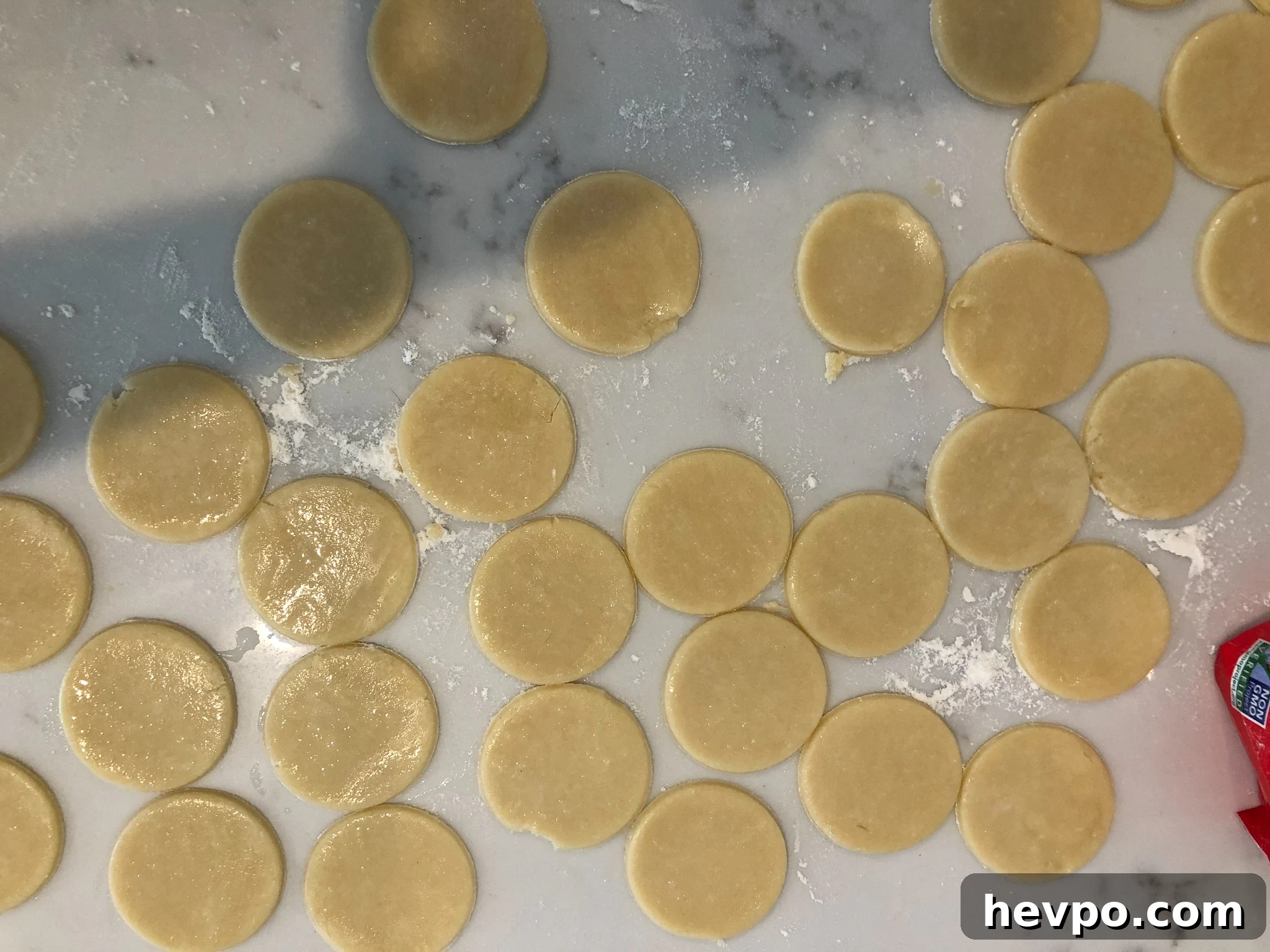 French Waffle Cookies Recipe — Crisp, Buttery Homemade Wafers 8 Dough cut into circles with egg wash