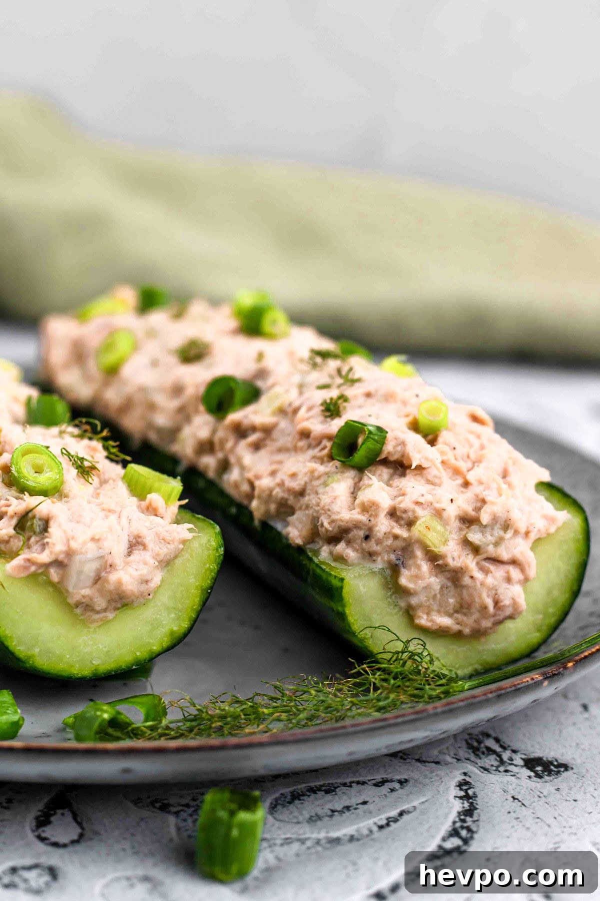 Tuna Cucumber Boats