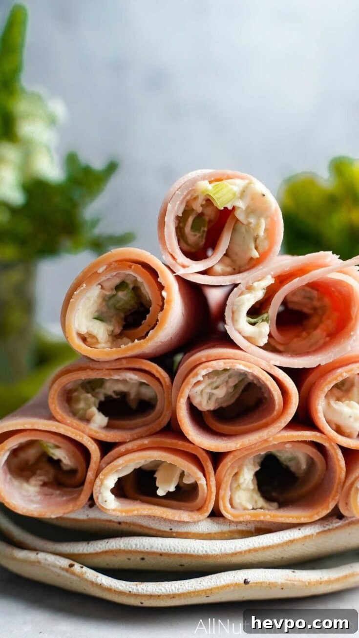 Ham Roll Ups with Cream Cheese