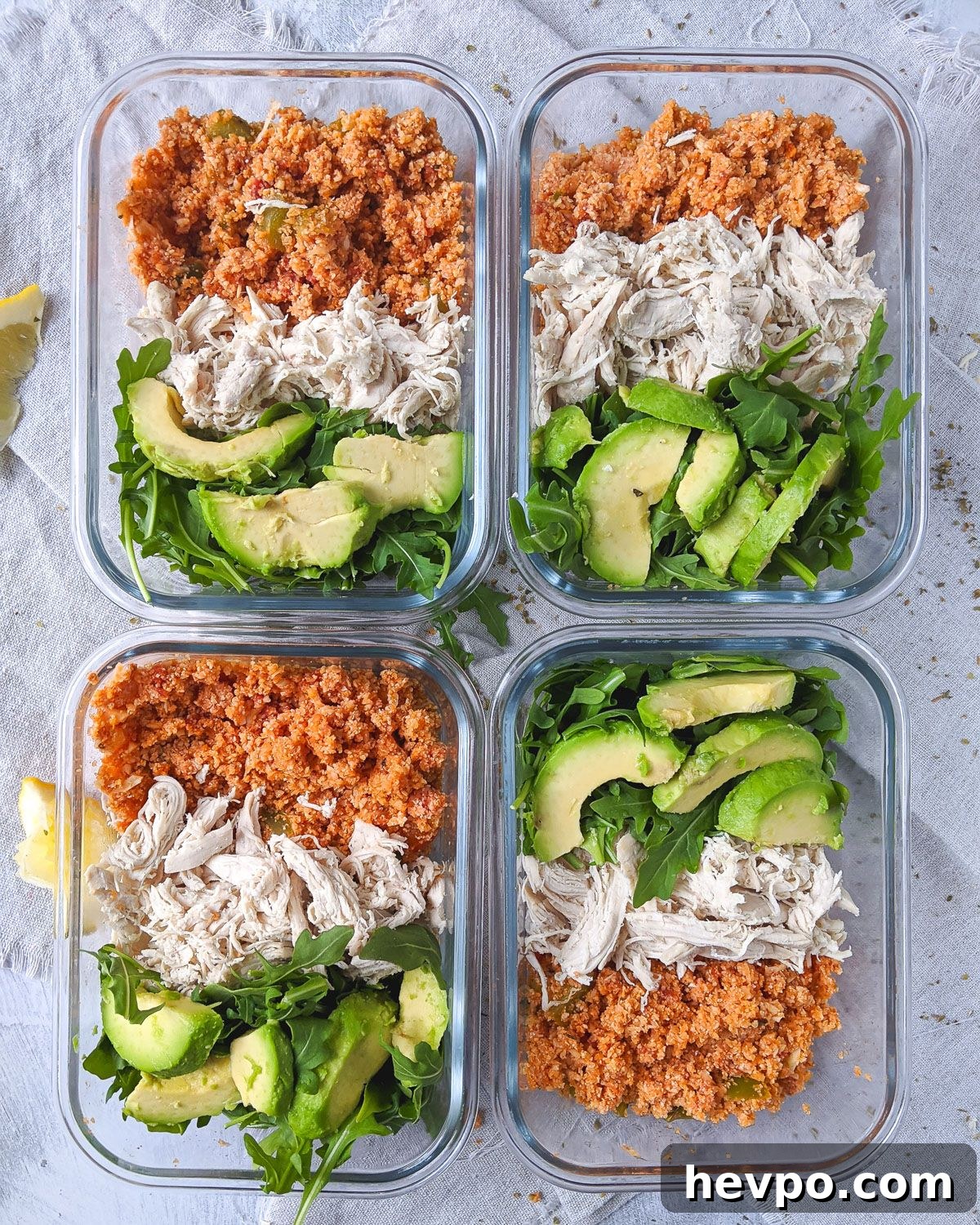 Mexican Meal Prep Bowls with Cauliflower Rice