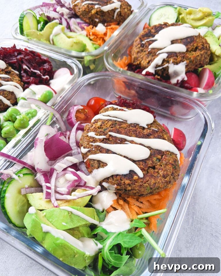 Red Kidney Bean Burger Bowls