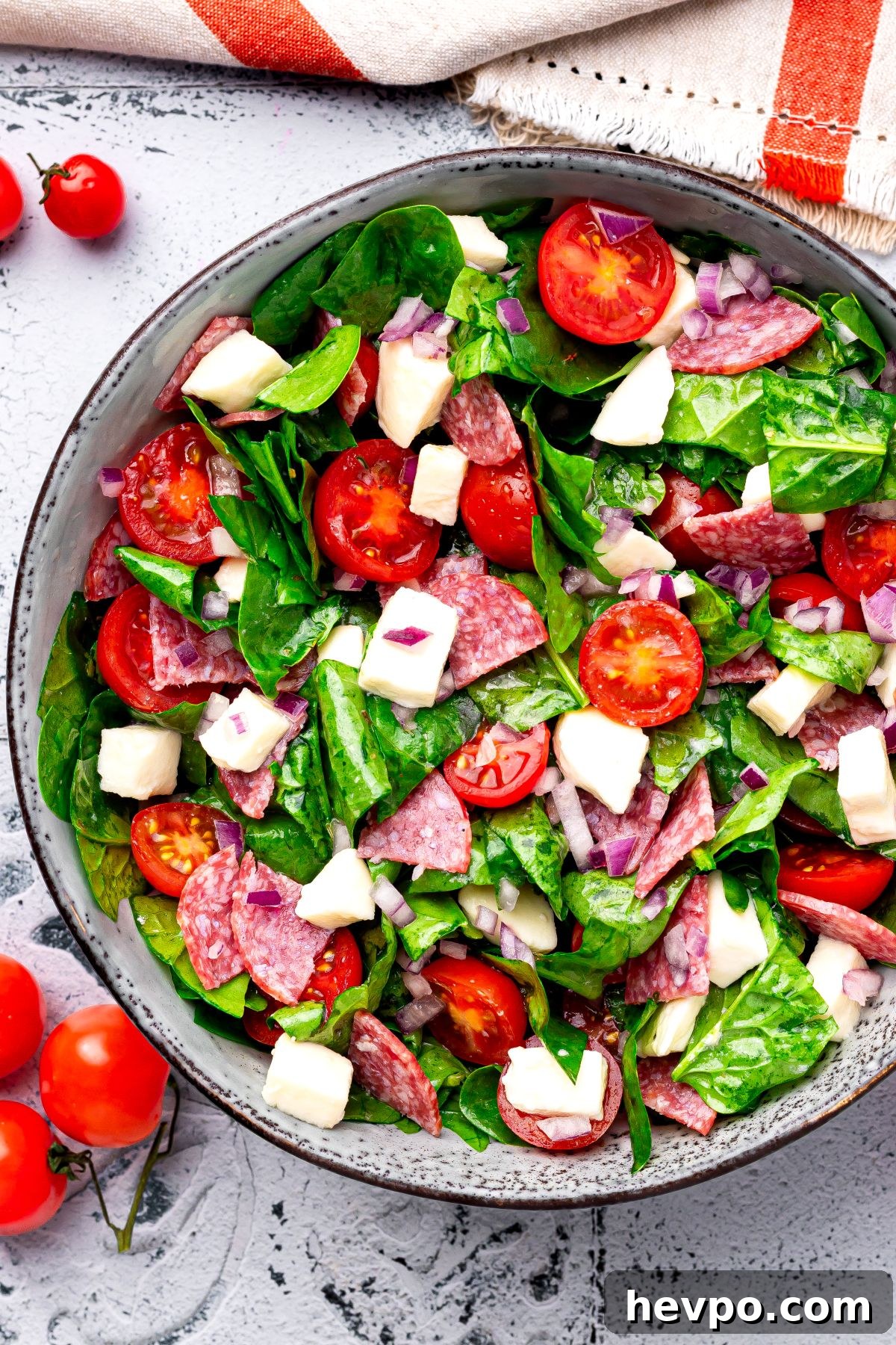 spinach mozzarella salad