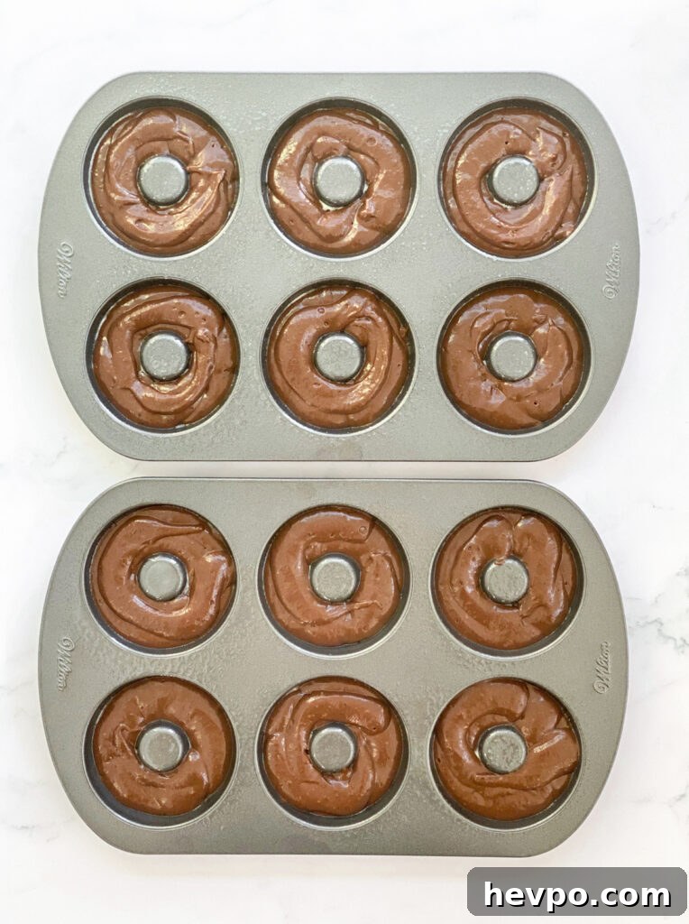 Baked Chocolate Peppermint Donuts Recipe for the Holidays 12 before baking