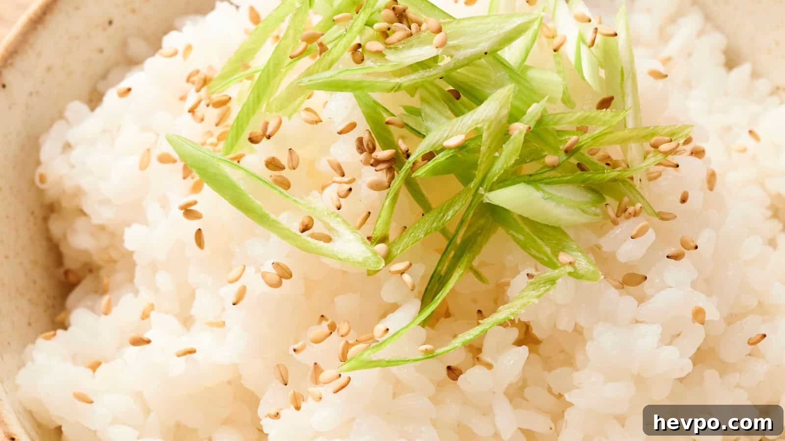 31 Copycat Restaurant Recipes for Delicious Nights In 20 A bowl of steamed white rice topped with sliced green onions and sprinkled with sesame seeds.