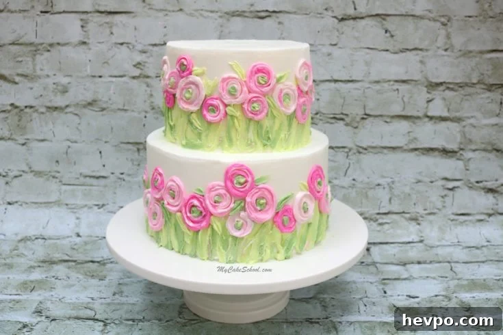 Ranunculus Fields Cake