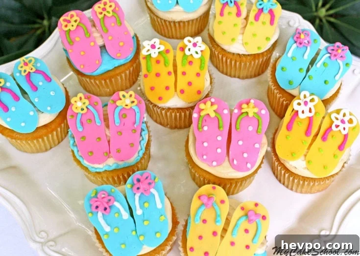 Flip Flop Cupcake Toppers