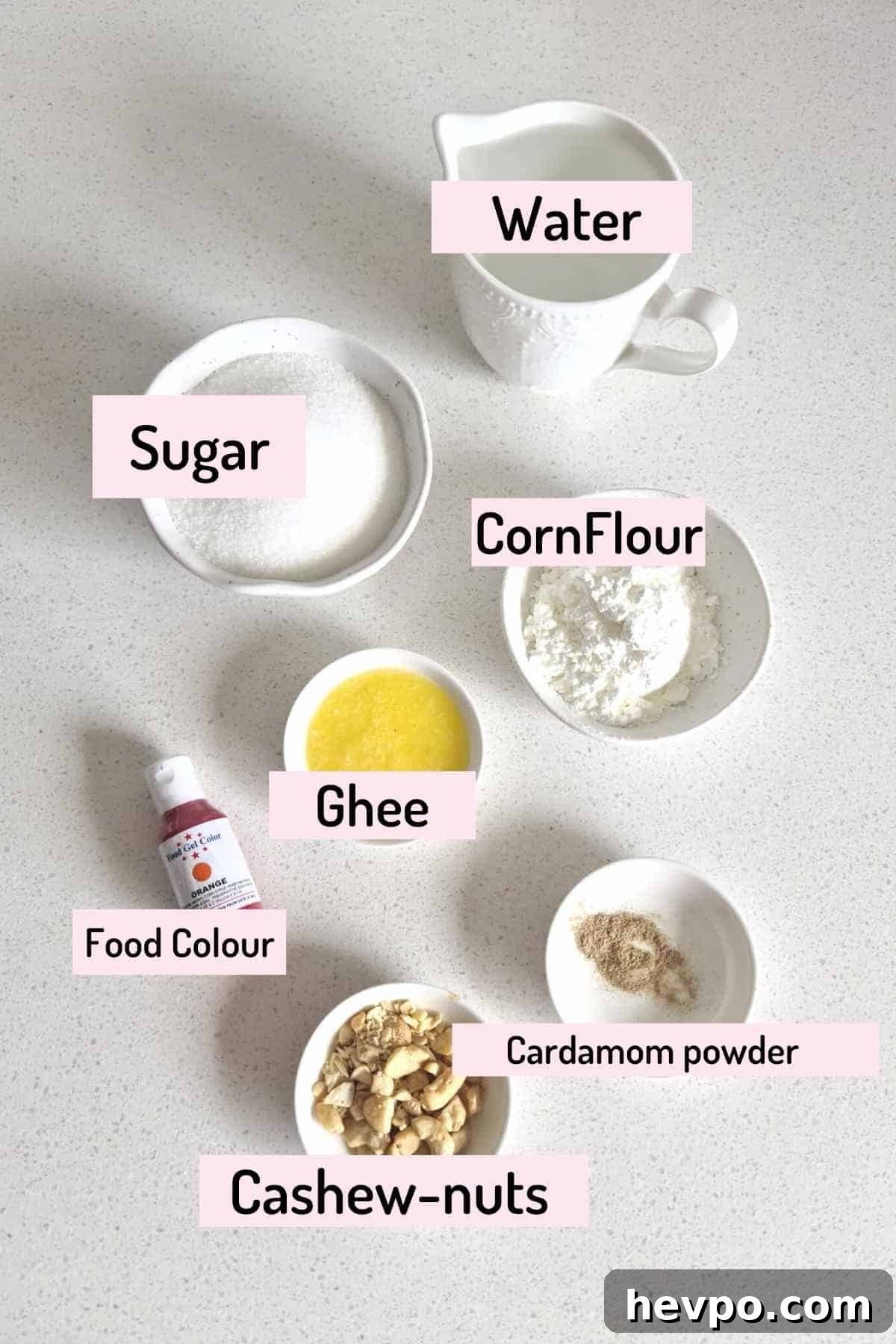 ingredients needed to make karachi halwa