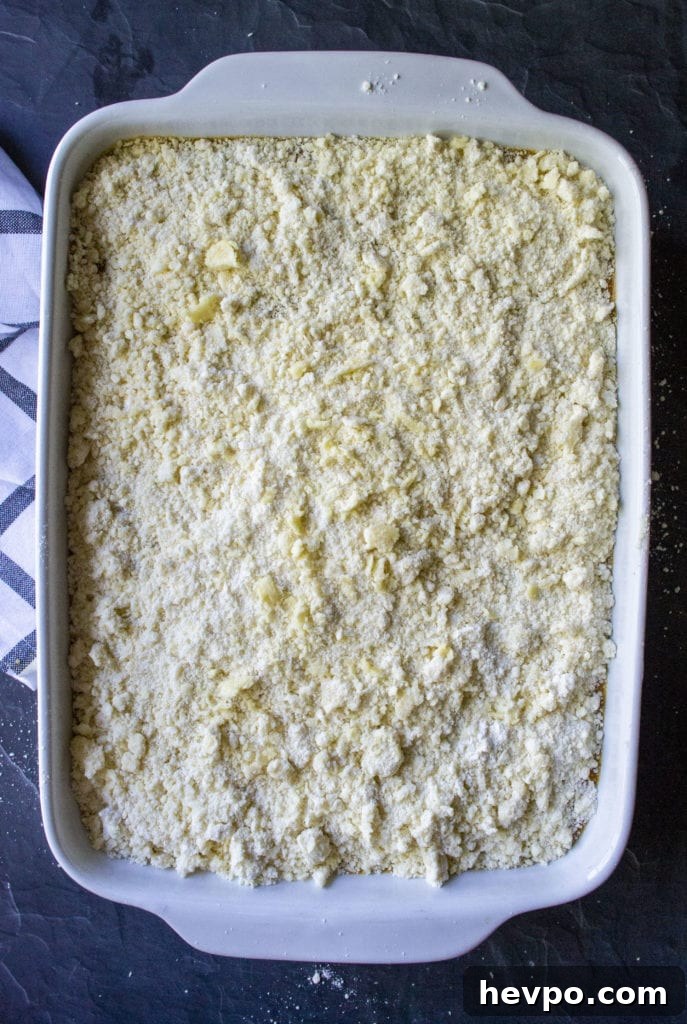 pumpkin crunch cake in a pan