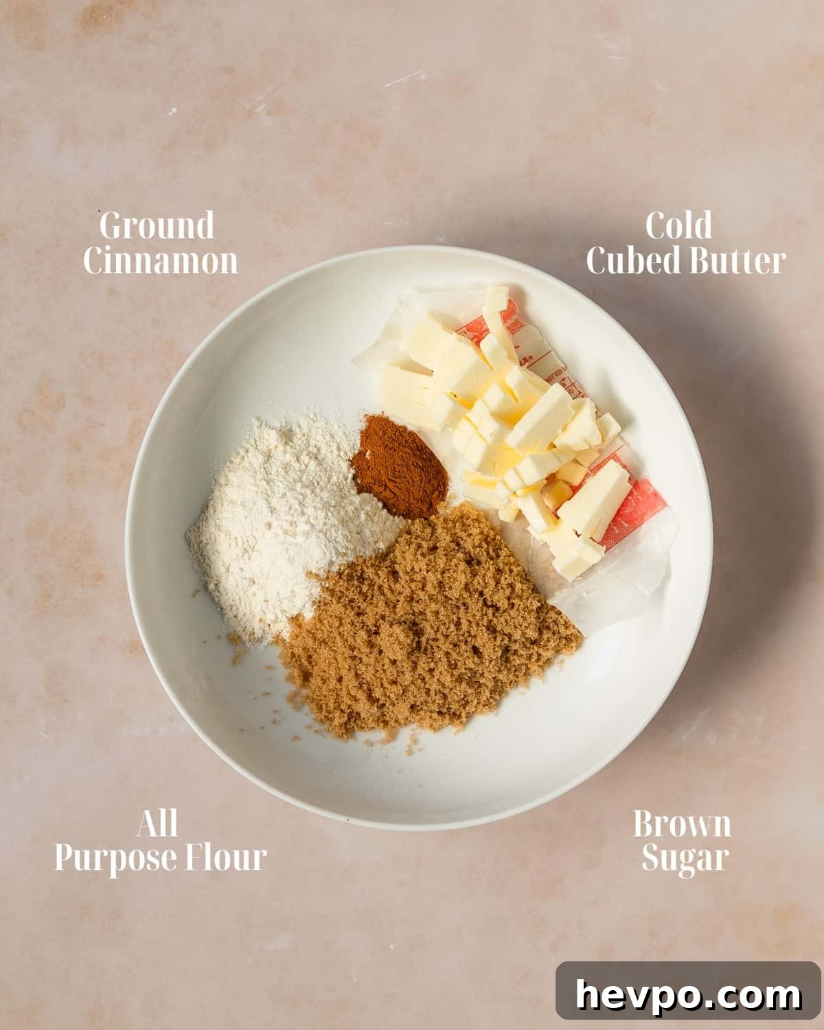 Irresistible French Toast Muffins: Crispy, Cinnamon-Braised Bites 4 Cinnamon Crumble Topping Gather flour, light brown sugar, ground cinnamon and cold cubed butter.