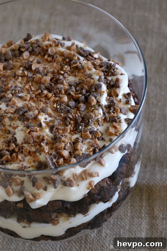 Gluten-Free Brownie, Pudding & Toffee Trifle Recipe 3 Heath Brownie Trifle Gluten Free
