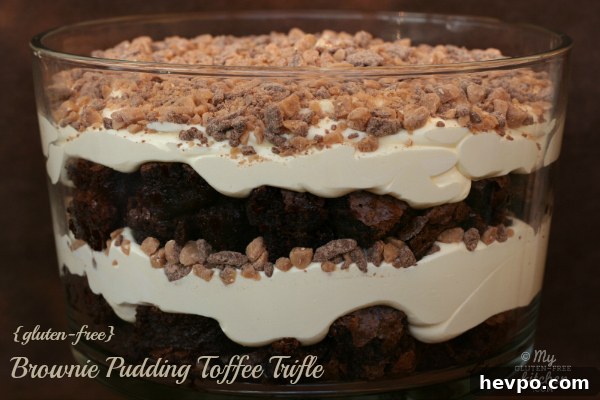 Gluten-Free Brownie, Pudding & Toffee Trifle Recipe 10 Gluten-free Brownie Pudding Toffee Trifle Layered Dessert
