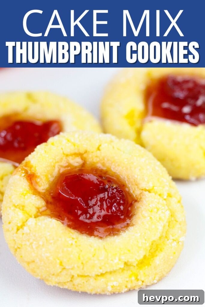 Cake Mix Thumbprint Cookies with Jam Filling 8 betty crocker cake mix cookies