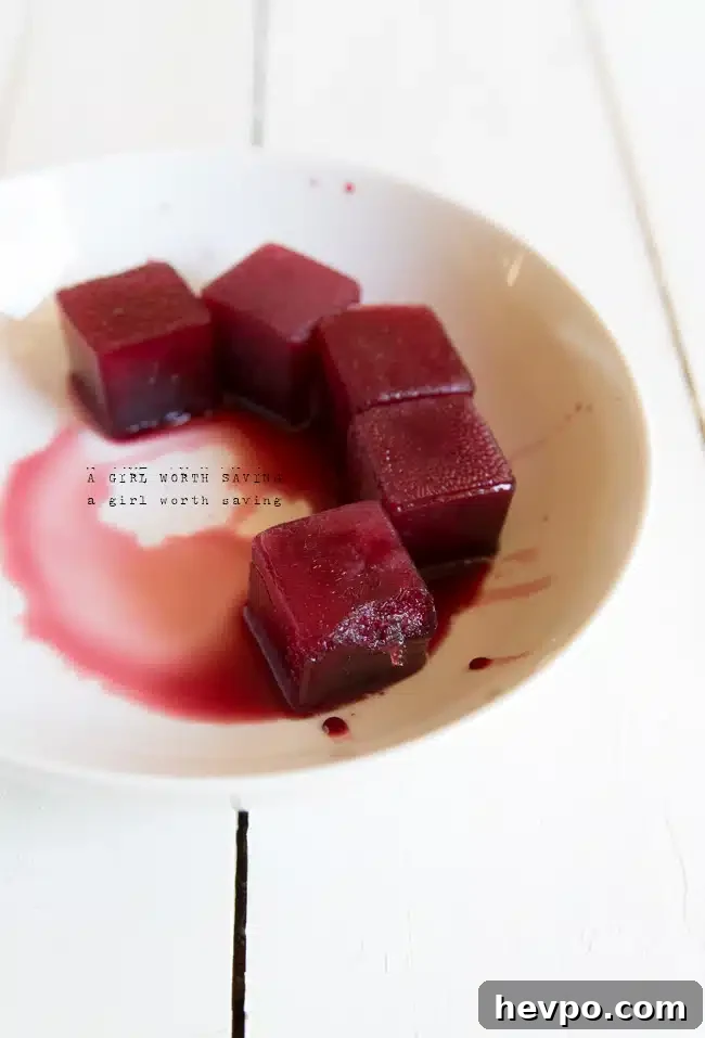 pomegranate ice cubes